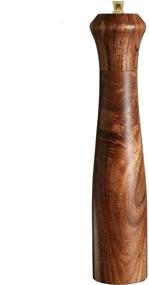 img 4 attached to 🌶️ Premium 10-Inch Acacia Wood Pepper Grinder - Refillable Mill with Adjustable Coarseness for Salt and Pepper - Stylish Shaker Tableware Gift for Father's Day