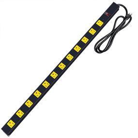 img 4 attached to Enhanced Metal Power Strip with 12 Outlets & 6 FT Long Extension Cord - Ideal for Office, Home, Workshop, Garage