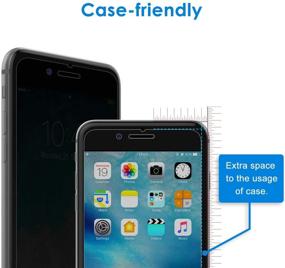 img 2 attached to 🔒 Набор из 2 экранов JETech для защиты конфиденциальности для iPhone 8 Plus и iPhone 7 Plus - антишпионское закаленное стекло
