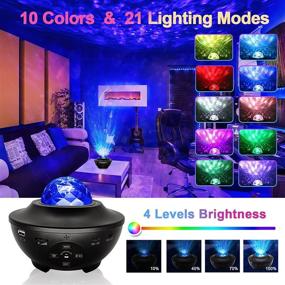 img 3 attached to 🌌 Enhance Your Bedroom with this LED Galaxy Projector Sky Light: Perfect Gift for Kids and Adults, Bluetooth Speaker & Remote Control Included