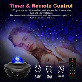 img 1 attached to 🌌 Enhance Your Bedroom with this LED Galaxy Projector Sky Light: Perfect Gift for Kids and Adults, Bluetooth Speaker & Remote Control Included