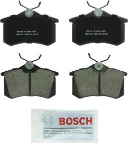 img 1 attached to 🔧 Bosch BC340 QuietCast Premium Ceramic Disc Brake Pad Set - Audi A3, A4, A6, A8, Allroad, Quattro, RS6, S4, S6, S8, TT; Volkswagen Beetle, Golf, Jetta, Passat, Quantum, Scirocco, Vento - Rear