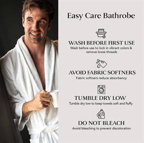 img 1 attached to 🛀 Indulge in Luxury with Adobella Bathrobe: Turkish-Style Men's Clothing with Convenient Pockets