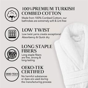 img 2 attached to 🛀 Indulge in Luxury with Adobella Bathrobe: Turkish-Style Men's Clothing with Convenient Pockets