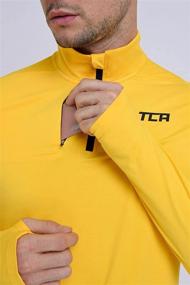 img 2 attached to TCA Pro Quickdry Men's Fusion Long Sleeve Half-Zip Running Shirt