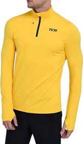 img 4 attached to TCA Pro Quickdry Men's Fusion Long Sleeve Half-Zip Running Shirt