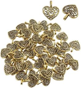 img 4 attached to 📿 Pack of 50 Antique Gold Beads DIY Heart Charms Pendants for Jewelry Making - Bracelet, Necklace, and Accessory