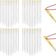 🧵 aiex self threading needles - 48pcs of blind needles in 3 sizes for diy embroidery sewing - gold/silver logo