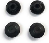 🔌 pack of 100 black plastic flush hole plugs - 1/4" - convenient fixing clips and fasteners - 1/2" head logo