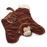 🐵 gund baby nicky noodle monkey cozy comfy security blanket logo