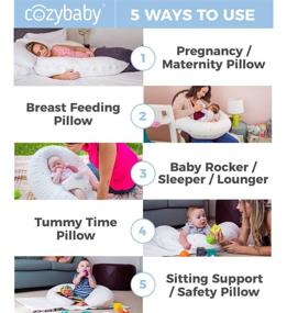img 3 attached to 🤱 CozyBaby 5-in-1 Pregnancy, Breast Feeding & Baby Pillow: Ultimate Support for Every Stage