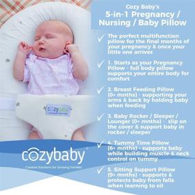 img 2 attached to 🤱 CozyBaby 5-in-1 Pregnancy, Breast Feeding & Baby Pillow: Ultimate Support for Every Stage