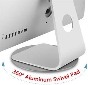 img 4 attached to 🖥️ Вращающаяся подставка Apple iMac из алюминия: 360° поворотное основание для компьютерного дока, ноутбуков, и монтажа дисплеев