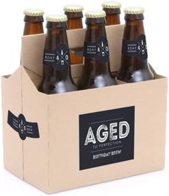 img 3 attached to 40th Milestone Birthday - Dashingly Aged to Perfection - Party Decor for Men - 6 Beer Labels & 1 Carrier