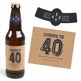 img 2 attached to 40th Milestone Birthday - Dashingly Aged to Perfection - Party Decor for Men - 6 Beer Labels & 1 Carrier