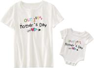 popreal mommy and me outfits: adorable love heart printed matching outfits for bestie moms and daughters logo