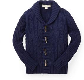 img 4 attached to 🧥 Boys' Shawl Collar Sweater Cardigan by Hope & Henry