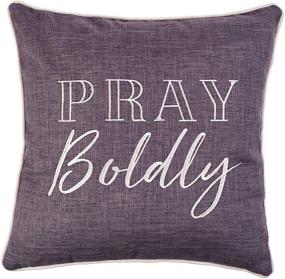 img 3 attached to Pillow Square Pray Boldly Grey