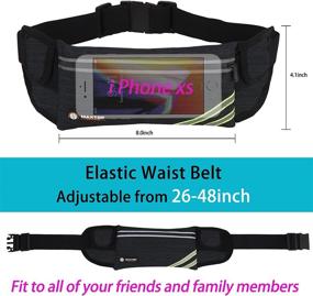 img 2 attached to 🏃 Enhance Your Fitness Journey with the MAXTOP No-Bounce Reflective Running Belt Pouch Fanny Pack: Unisex Water Resistant Waist Pack for Hiking, Jogging, and Travel - Includes Cell Phone Holder