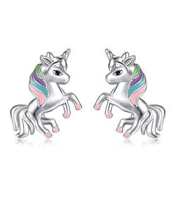 img 4 attached to 🦄 Hypoallergenic Unicorn Earrings for Birthday, Daughter, and Girls' Jewelry