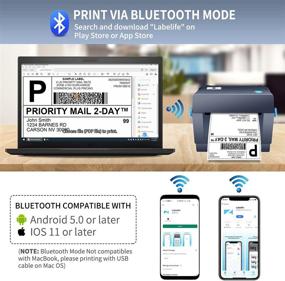 img 3 attached to 🖨️ Phomemo High-Speed Bluetooth Thermal Shipping Label Printer for Shipping Packages - Compatible with Windows, Smartphone - Ideal for Amazon, Ebay, Shopify, Etsy - PDF Printer for Smartphone - 4x6 Label Printer