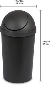 img 2 attached to 🗑️ Sterilite SwingTop Wastebasket 6-Pack - 3 Gallon/11.4 Liter Round, Black