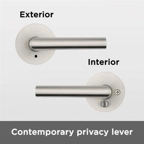 img 3 attached to 🚪 Stylish and Functional: Kwikset Satin Nickel 91550-003 Milan Door Handle Lever for Home Privacy in Modern Contemporary Slim Round Design