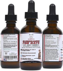 img 2 attached to 🐱 FitKitty Glucosamine for Cats: Natural Hip & Joint Liquid Supplement with Chondroitin, MSM, & Hyaluronic Acid - Enhance Flexibility, Relieve Pain & Inflammation, Combat Arthritis