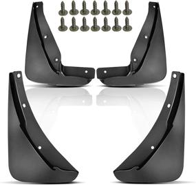 img 4 attached to 🚗 Enhanced Set of 4 Front and Rear Side Mud Flaps Splash Guards Mudguards for Dodge Challenger 2015-2020 (Excluding Fender Flares)