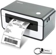 🖨️ neflaca high speed usb thermal label printer for 4x6 shipping labels - commercial direct thermal label maker with one click setup. compatible with amazon, ebay, etsy, shopify, fedex. (black) logo