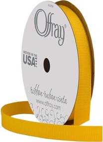 img 2 attached to 🎀 Offray 362655 3/8-inch Wide Yellow Gold Grosgrain Ribbon - 6 Yards