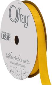 img 3 attached to 🎀 Offray 362655 3/8-inch Wide Yellow Gold Grosgrain Ribbon - 6 Yards