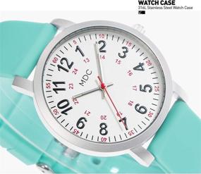 img 1 attached to MDC Nurse Watch: A Functional and Stylish Timepiece for Medical Students, Doctors, and Nurses - With Second Hand, 12/24 Hour Display, Waterproof Design, and Comfortable Silicone Band