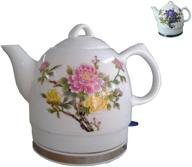 🌸 15000 two-tone ceramic electric kettle with peony flower pattern - fixturedisplays логотип