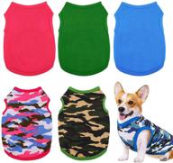 🐶 uratot 6-piece puppy sweatshirts - camouflage dog clothing with solid colors | breathable dog vests and durable pet clothes shirts (medium) логотип