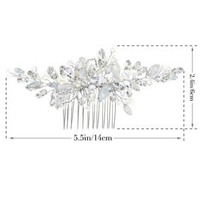 img 1 attached to Simsly Rhinestone Wedding Crystal Accessories Hair Care