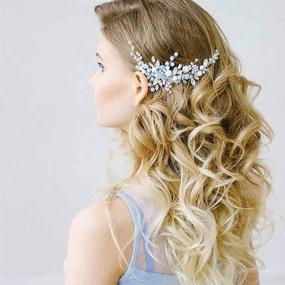 img 3 attached to Simsly Rhinestone Wedding Crystal Accessories Hair Care