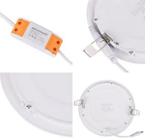 img 3 attached to 💡 Ultra-Thin Round LED Recessed Ceiling Panel Downlight: 12W, 1,000 Lumens, 6000K Cool White, Pack of 10