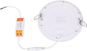 img 2 attached to 💡 Ultra-Thin Round LED Recessed Ceiling Panel Downlight: 12W, 1,000 Lumens, 6000K Cool White, Pack of 10