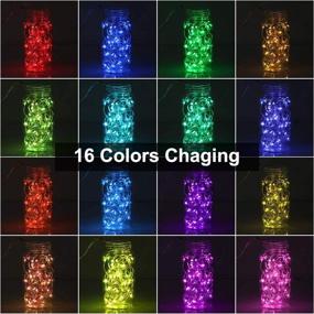 img 3 attached to ANJAYLIA 2 Pack 50 LED Fairy String Lights: Waterproof, 16 Colors Changing, Battery Operated with Remote Timer - Perfect for Indoor Bedroom Party Halloween Christmas Decor