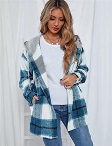 img 1 attached to Yeokou Flannel Shacket Oversized Jackets Women's Clothing