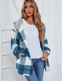 img 2 attached to Yeokou Flannel Shacket Oversized Jackets Women's Clothing