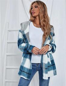 img 3 attached to Yeokou Flannel Shacket Oversized Jackets Women's Clothing