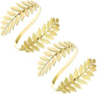 💍 rechicgu wedding arm bracelet tree leaf cuff bangle band upper open armlet armband set - adjustable jewelry for minimalist festival dancers logo