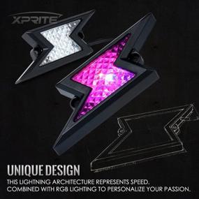 img 3 attached to Набор беспроводных LED-подсветок Xprite Bluetooth RGB для автомобилей, грузовиков, внедорожных транспортных средств - режимы музыки и мультицветные неоновые подсветки для салона - 4 шт.