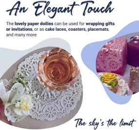 img 1 attached to Royal Lace Medallion Lace Round Paper Doilies 🎀 - 6-Inch, White (Pack of 28) - High-Quality Paper Products