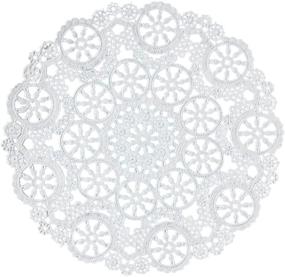 img 4 attached to Royal Lace Medallion Lace Round Paper Doilies 🎀 - 6-Inch, White (Pack of 28) - High-Quality Paper Products