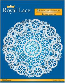 img 2 attached to Royal Lace Medallion Lace Round Paper Doilies 🎀 - 6-Inch, White (Pack of 28) - High-Quality Paper Products