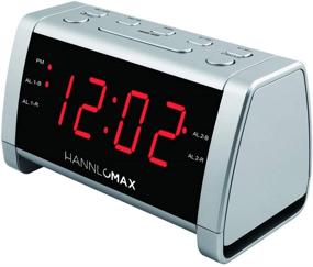 img 4 attached to ⏰ HANNLOMAX HX-138CR Alarm Clock Radio, AM/FM Radio with Preset, 1.4&#34; Red LED Display, Dual Alarm (Silver)