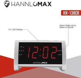 img 1 attached to ⏰ HANNLOMAX HX-138CR Alarm Clock Radio, AM/FM Radio with Preset, 1.4&#34; Red LED Display, Dual Alarm (Silver)